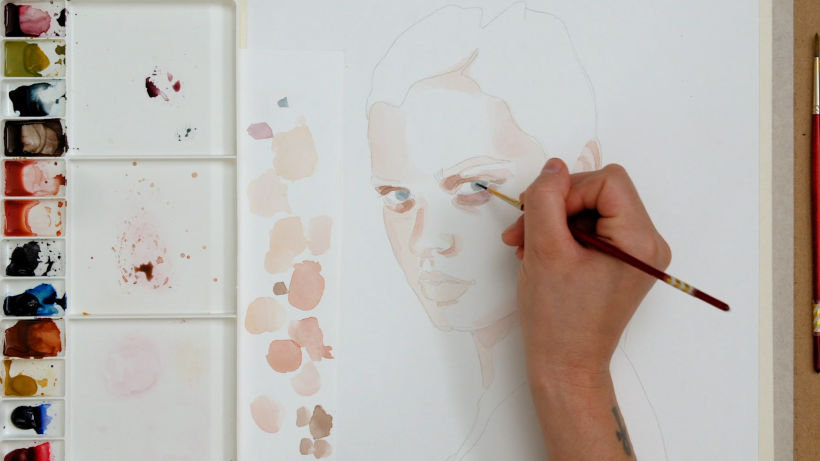 Watercolor Tutorial: How To Paint Eyes Step By Step 3