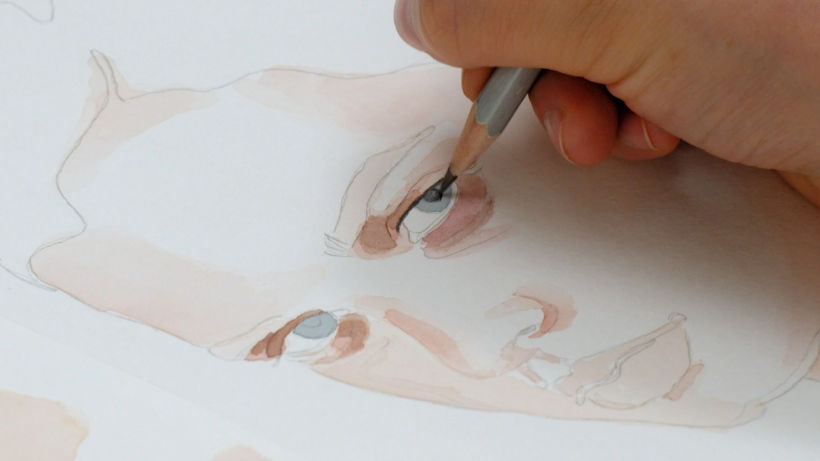 Watercolor Tutorial: How To Paint Eyes Step By Step 5