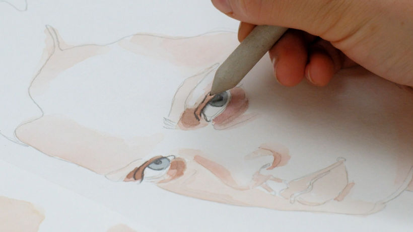Watercolor Tutorial: How To Paint Eyes Step By Step 7
