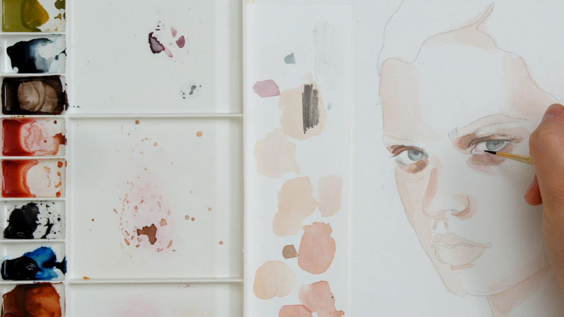 Watercolor Tutorial: How To Paint Eyes Step By Step 9