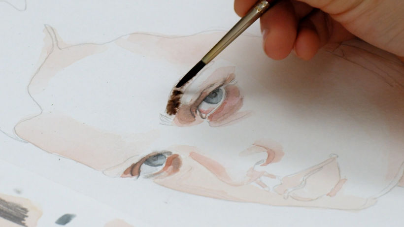 Watercolor Tutorial: How To Paint Eyes Step By Step 11