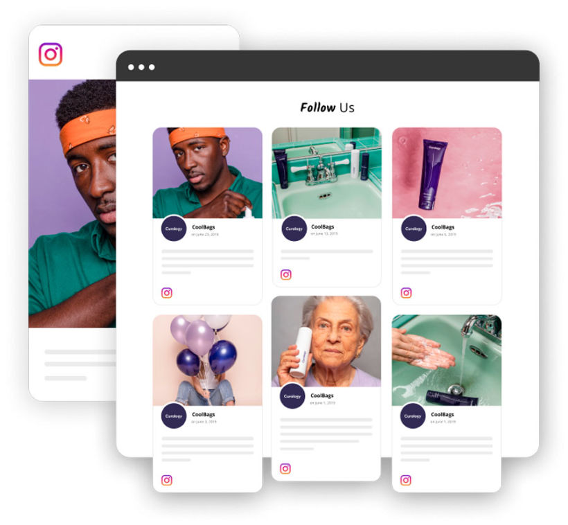 EmbedAlbum is one of the available plugins for integrating your Instagram profile into your web portfolio web