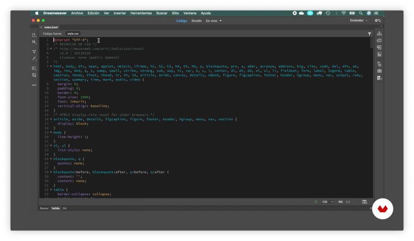 Code view interface