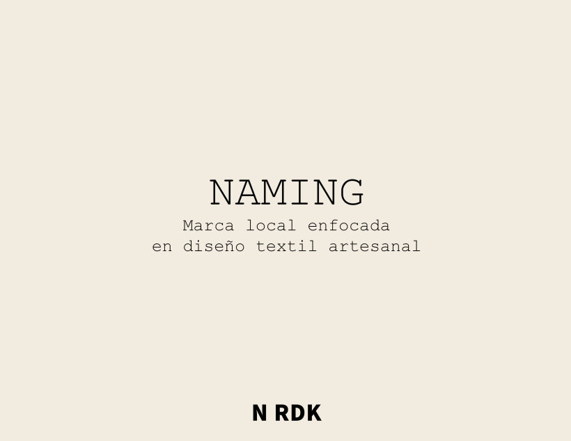 Mi Proyecto del curso: Naming: el arte de la creación de nombres 0