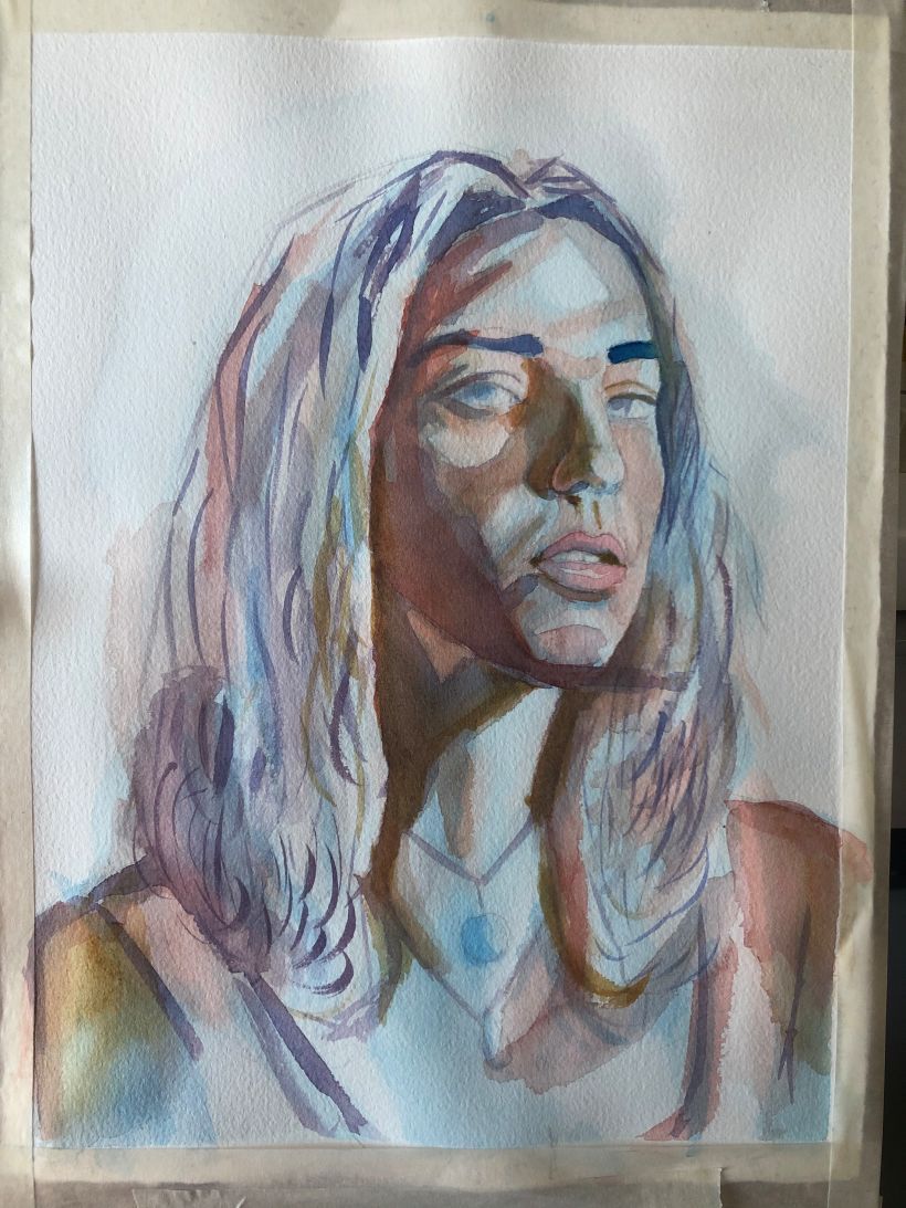 My project in Artistic Portrait with Watercolors course 3