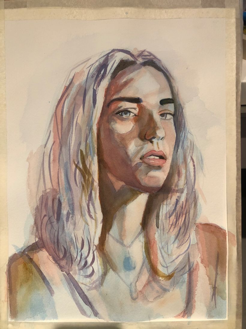 My project in Artistic Portrait with Watercolors course 4