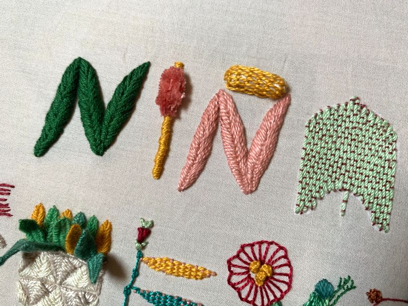 My project in Introduction to Raised Embroidery course 4