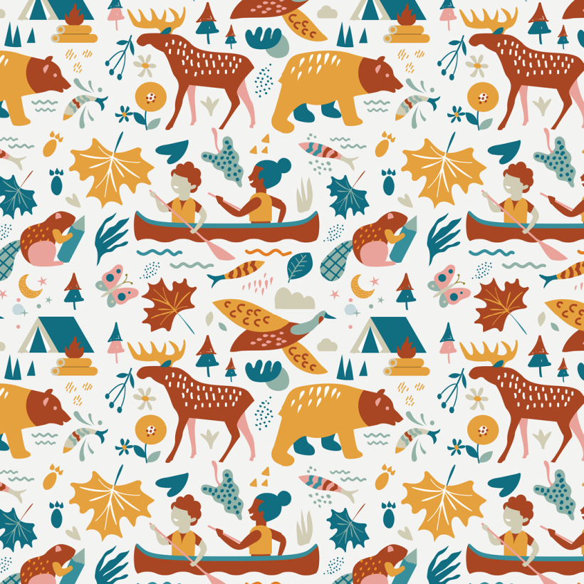My project in Illustrated Pattern Design course 4