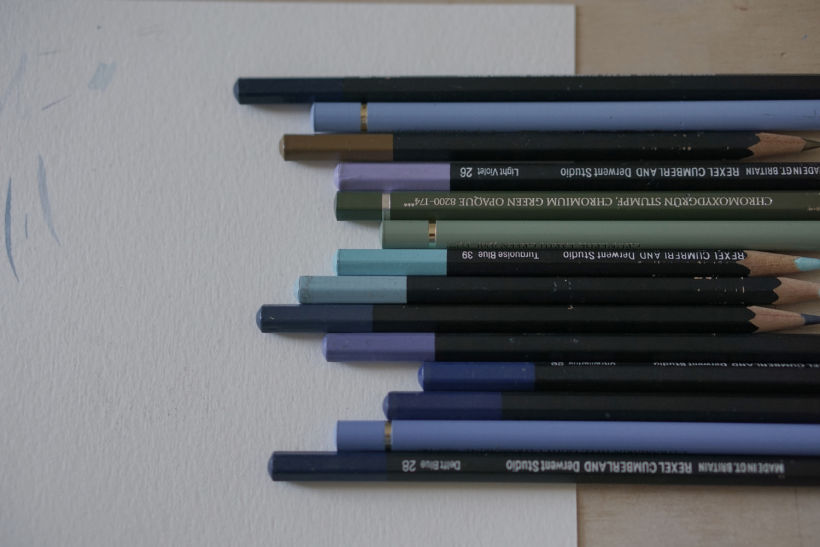 Estudios en Acuarela de una Garza Azul - Watercolor Studies of a Blue Egret 7