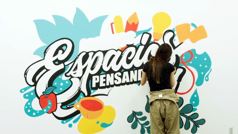 Mural en lettering | Carvajal Espacios 5