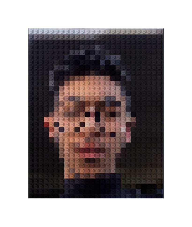 Legofy your face - automated and made customizable using Grasshopper3D for Rhino & Vray 4.3 1