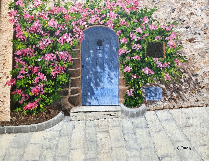 Door with Flowers 0