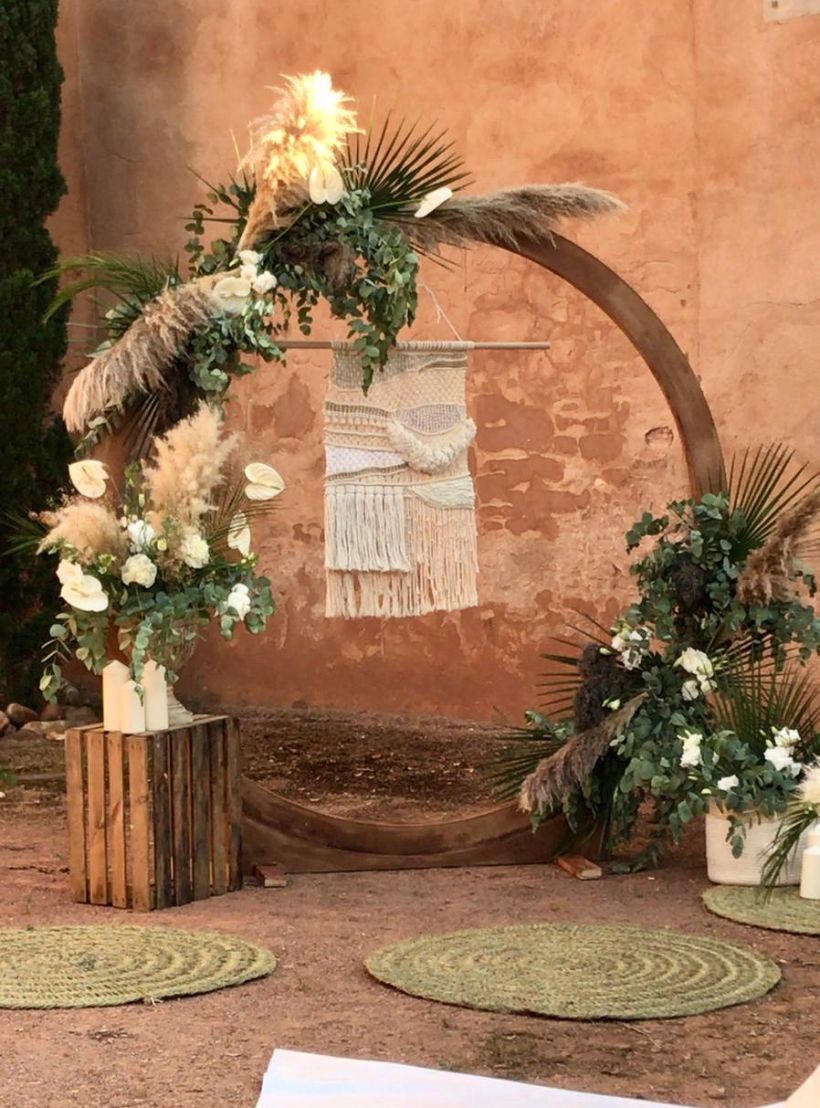  Carmen de “Nubes de Azahar”quiso usarlo como parte de la decoración de esta boda tan especial. Fotografía: Ivo Sousa