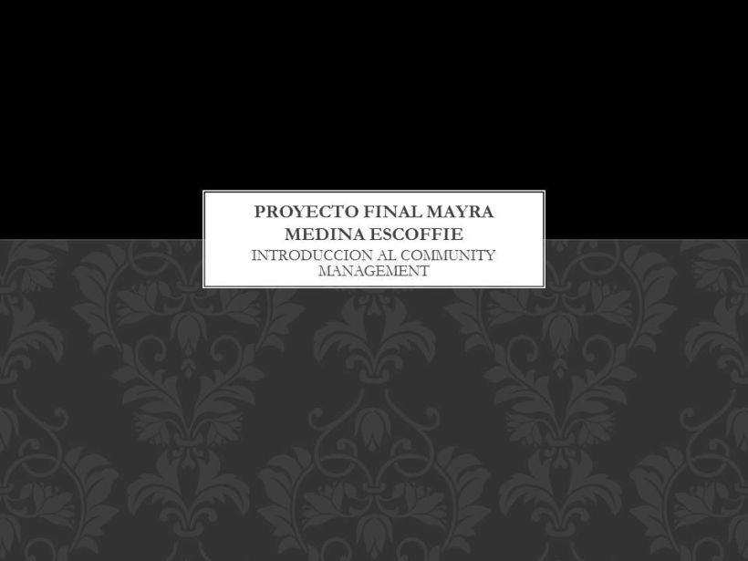 Mi Proyecto del curso: Introducción al Community Management- Mayra Medina 1