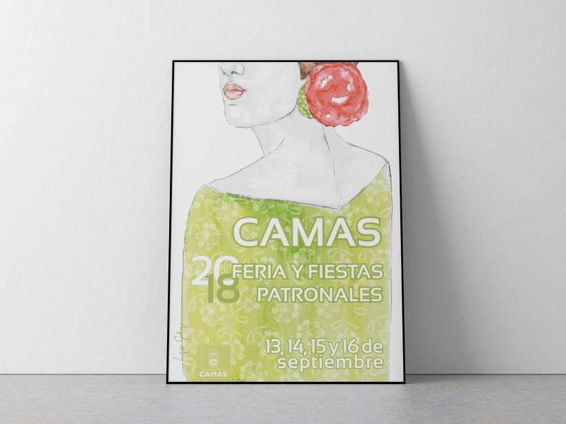 Ilustración y Diseño de Cartel y Programa de Feria y Fiestas patronales de Camas.