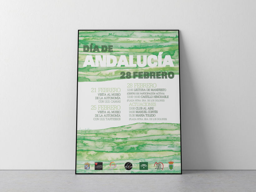 Ilustración y Diseño de Cartel Día de Andalucía.