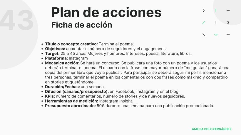 Mi Proyecto del curso: Estrategia de comunicación para redes sociales: Social Media Plan Ciudad del Viento - Amelia Polo 42