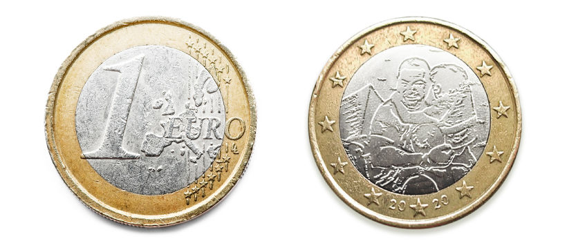 Ilustración de prensa: "El Euro tiene Dos Caras" 2