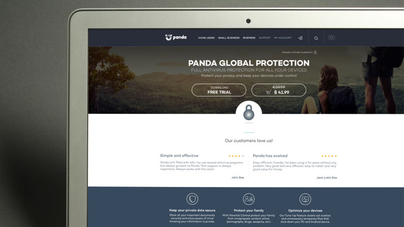 Panda Security: Global Protection Product Page 0