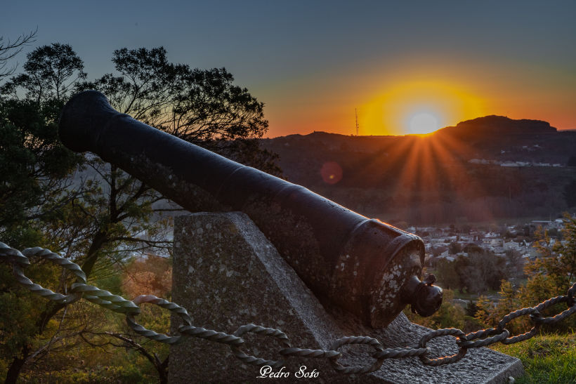 El cañón y los rayos, puesta del sol