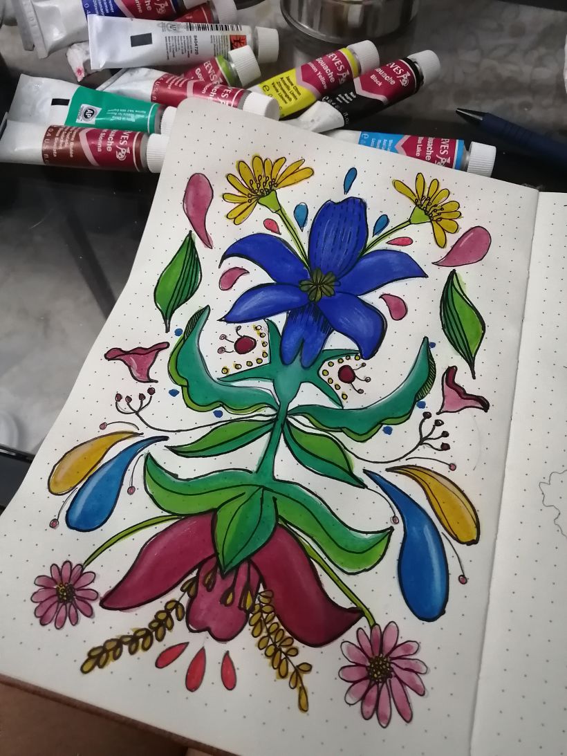 Mi Proyecto del curso: Introducción a la ilustración floral con acrílico 0