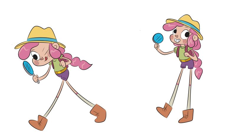 The two coloured main poses of Chloe.
