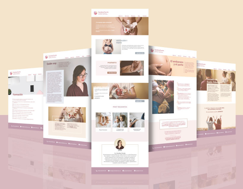 Estrategia de branding y diseño web para Carolina Forcén - Fisioterapeuta especializada en salud femenina 1