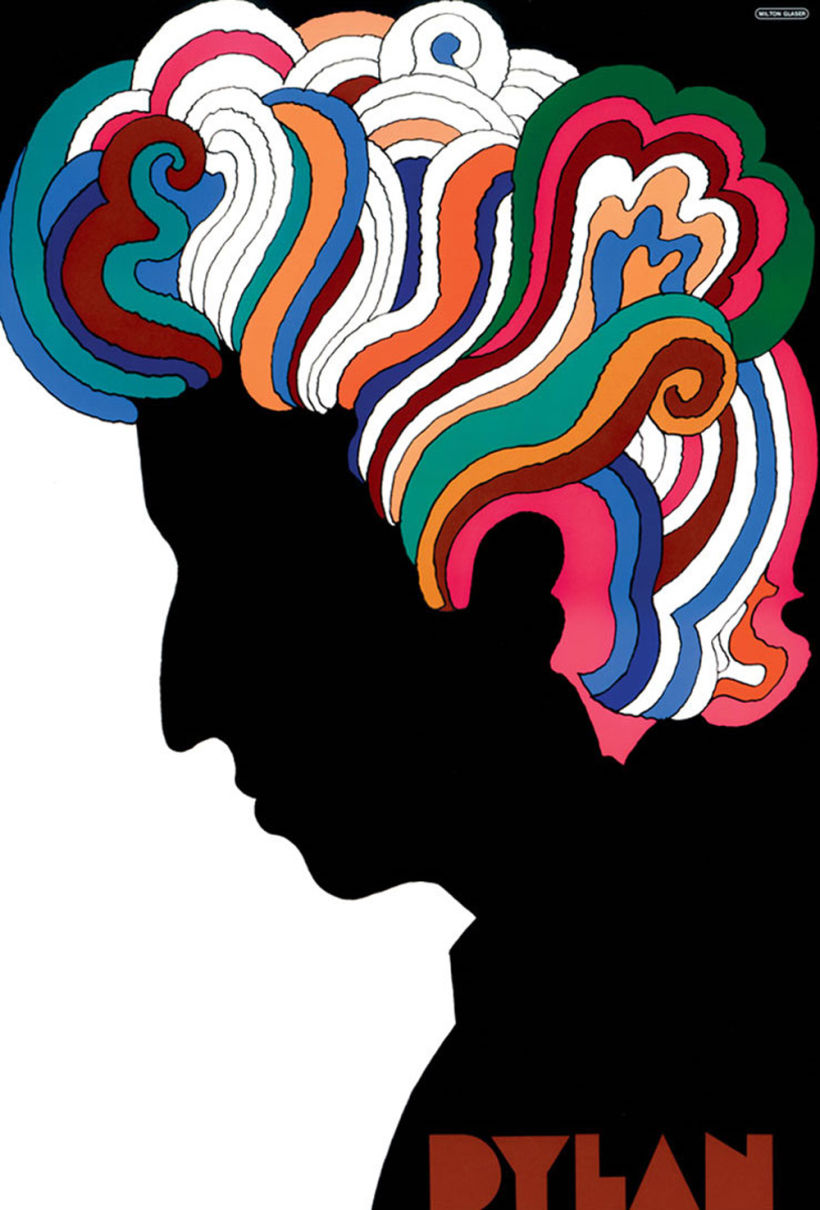 Cartaz Bob Dylan, de Milton Glaser