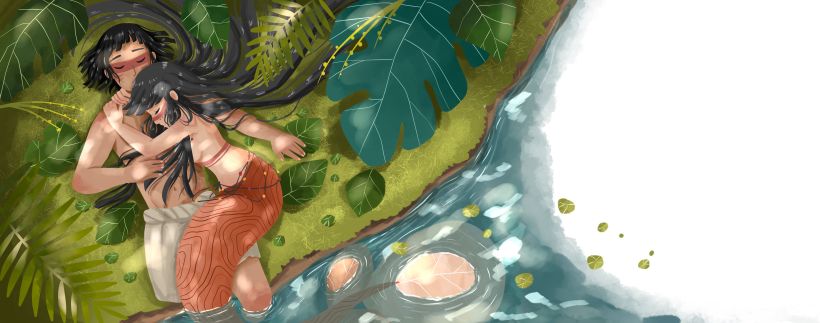 La Sirenita del Amazonas, Ilustración digital para cuentos infantiles 6