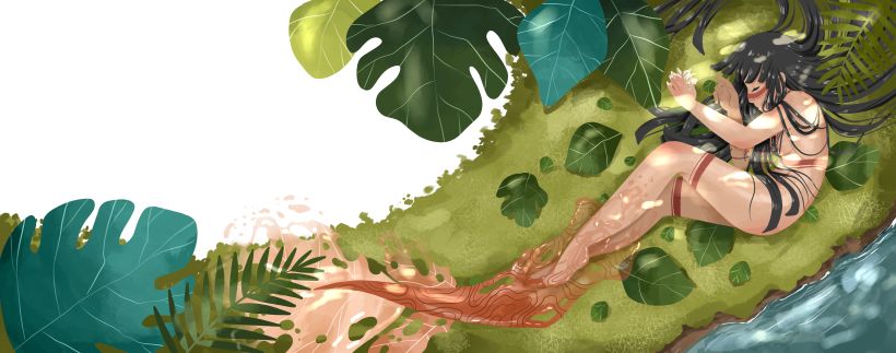 La Sirenita del Amazonas, Ilustración digital para cuentos infantiles 7