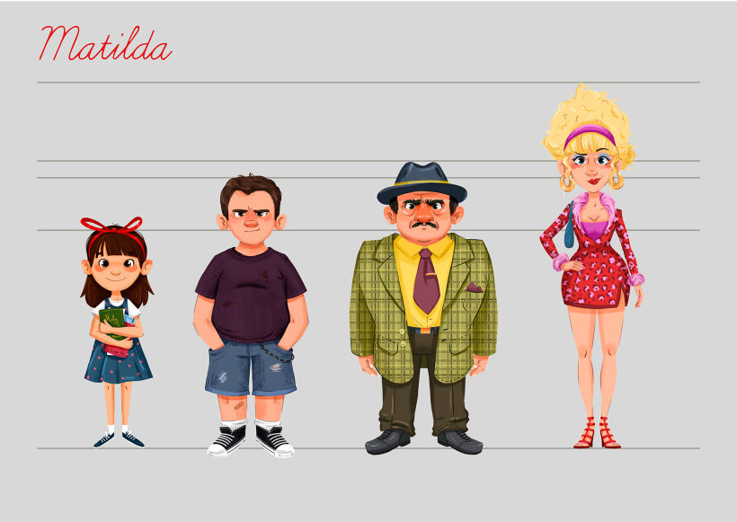 Matilda - diseño de personajes y portada 0