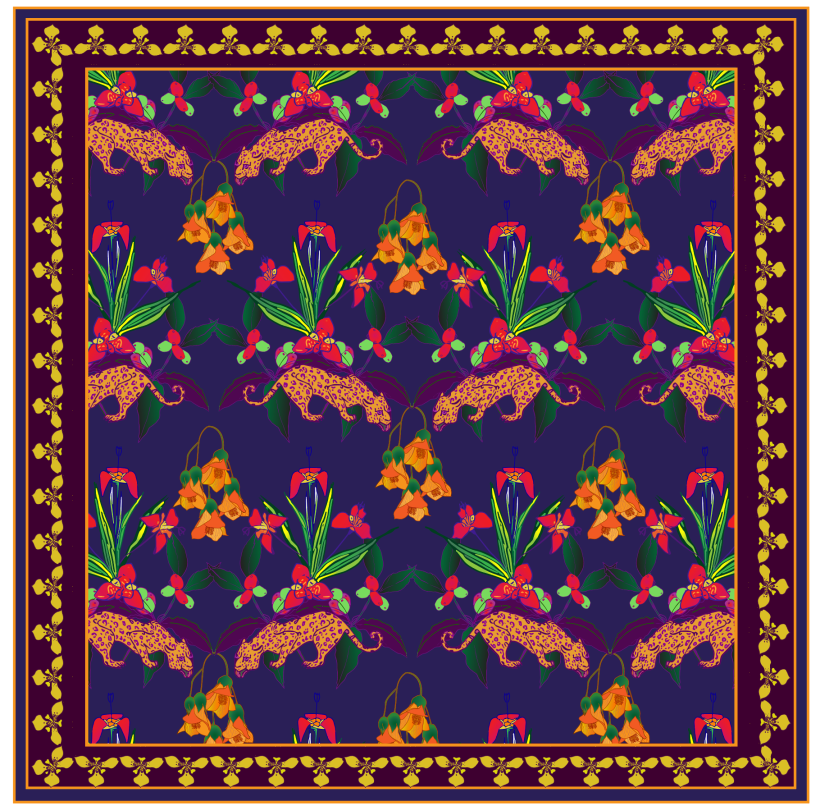 This is my final project. This design is inspired by the Venezuelan floral and fauna 