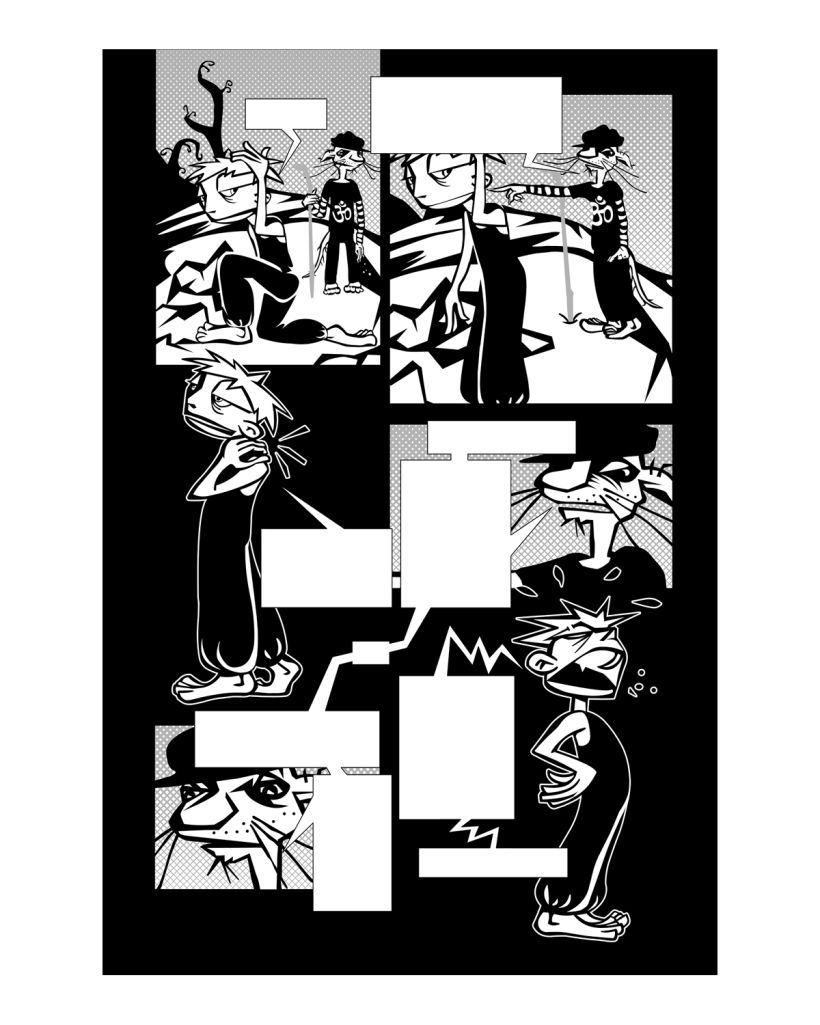 Dibujo y tinta páginas cómic Fanhunter Final Conflict 2 1