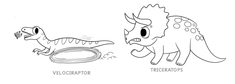 Desenho Para Colorir dinossauro - tricerátopo - Imagens Grátis