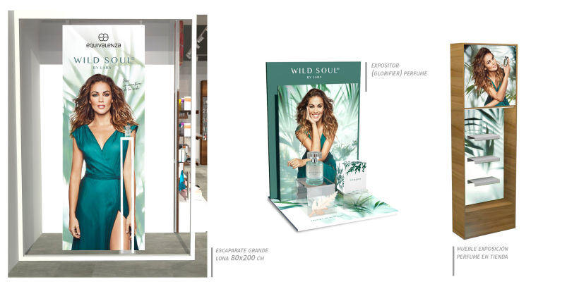 Dirección de Arte de los elementos de Visual Merchandising para tiendas Equivalenza - Wild Soul by Lara