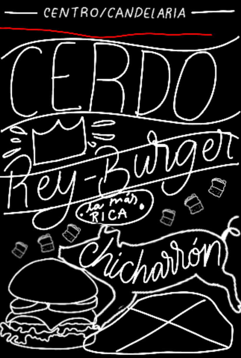 Cerdo Rey Burger - Proyecto final curso Lettering e Ilustración  5