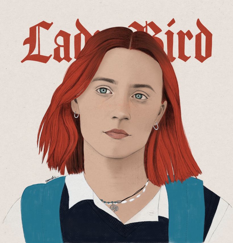 Mi Proyecto del curso: Retrato ilustrado con Procreate | Lady Bird 1