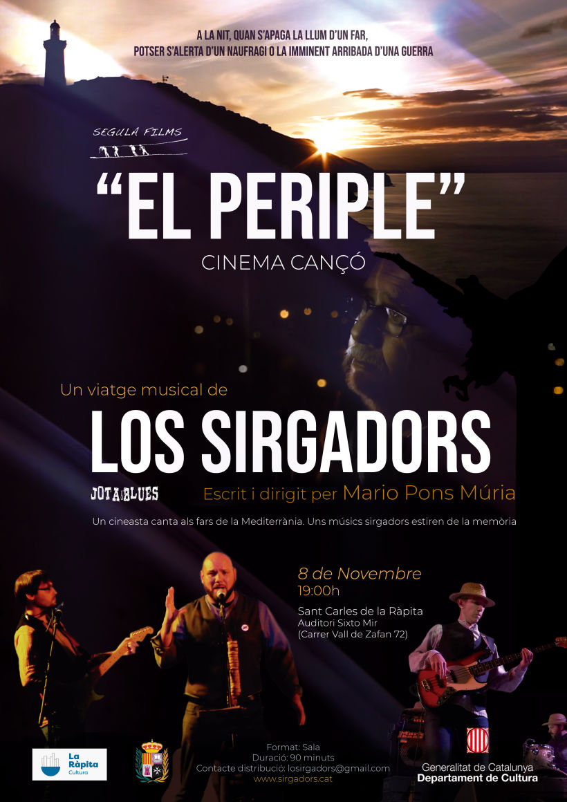 Poster para concierto de Los Sirgadors con proyección del film El Periple. 0
