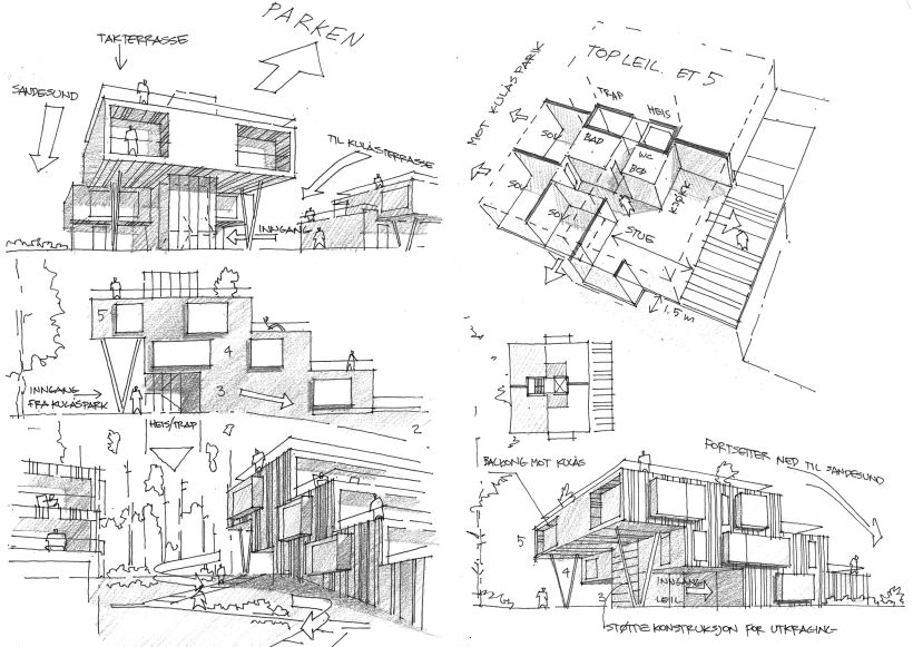 Random architectural, design and concept sketches. 3