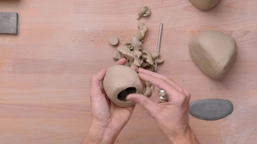 Tutorial Cerámica: cómo hacer una maceta en forma de piedra con arcilla 12