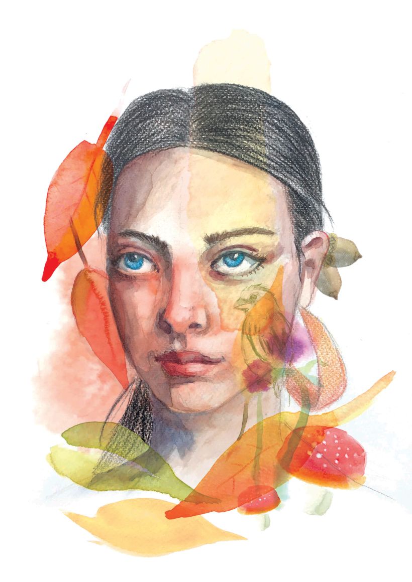 Illustrated Portrait in Watercolor -1