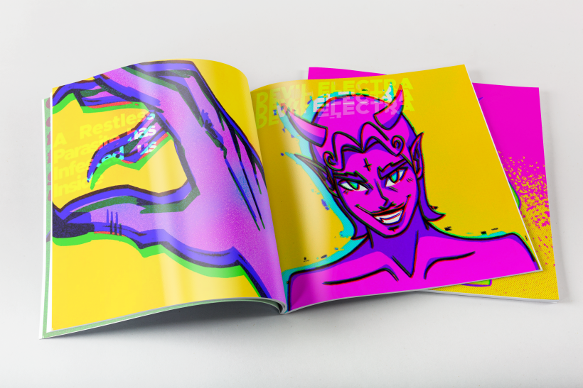 Set de Ilustraciones NEON, probando y jugando con los colores, su saturación y el contraste.