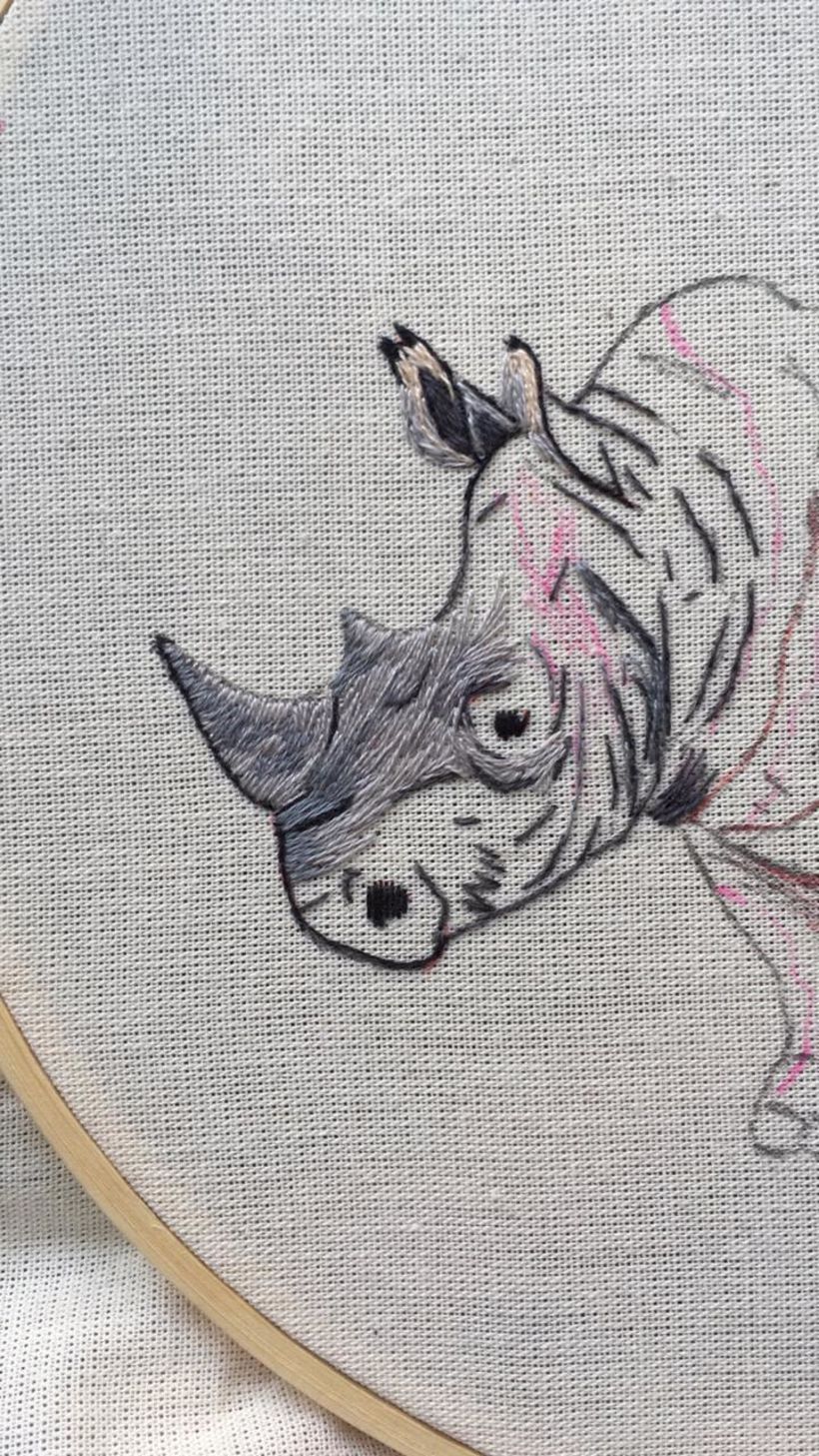 (1) Inicio do projeto - Chifres, rosto e orelhas do rinoceronte
