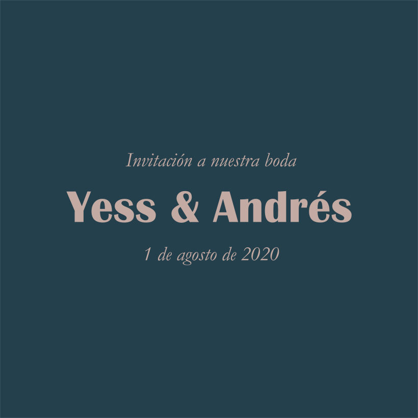Invitación de boda Yess & Andrés 💍 Enlace a proyecto completo: https://www.behance.net/gallery/102880557/Boda-Yess-Andrs -1