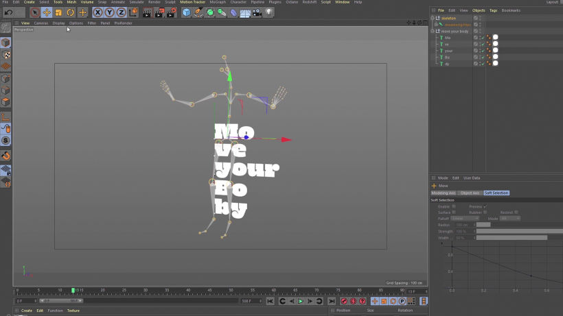 Cinema 4D Tutorial: How to Animate Letters Simply 5