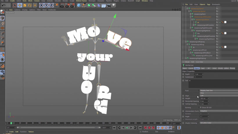 Cinema 4D Tutorial: How to Animate Letters Simply 9