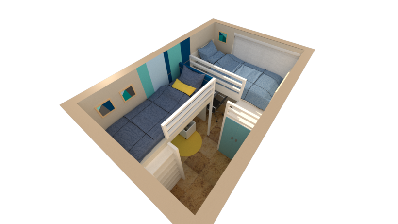 Dormitorio de André (15) y Manuel (3): Un espacio cocreado para los usuarios 0