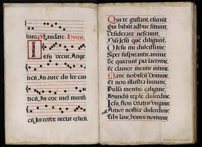 Antifonario para el tiempo de Navidad. Música manuscrita (1501)