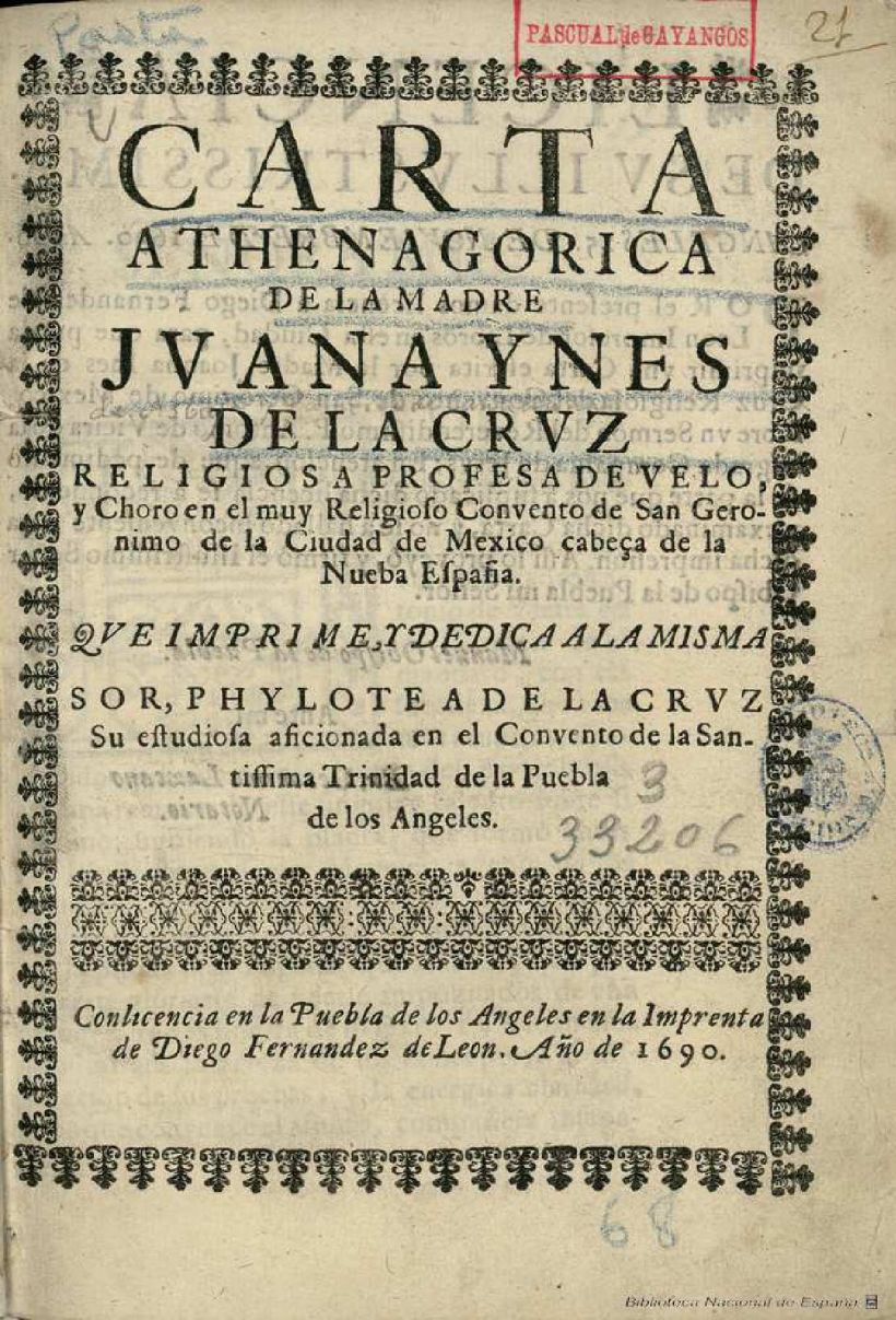 Respuesta a Sor Filotea de la Cruz, Sor Juana Inés de la Cruz (1690)