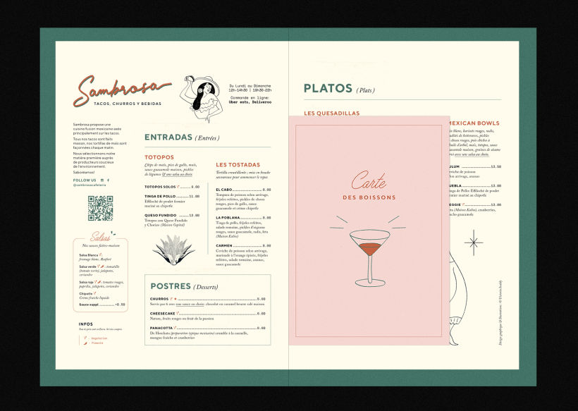 Sambrosa: diseño de la identidad gráfica completa de un restaurante mexicano. 3